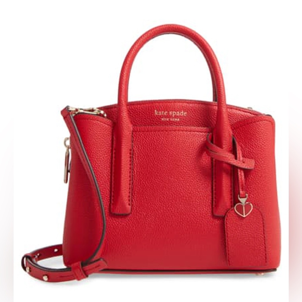 ‼️Kate Spade Margaux Red Leather Mini Satchel Crossbody Bag - Picture 4 of 13